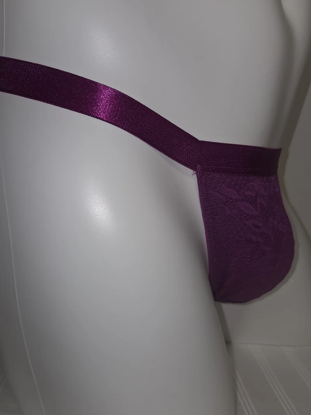 Cosabella Shiny Purple Low-Rise Men's Italian Thong Swiss Beet